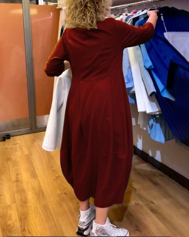 Chantal™ | Elegantne Kleit Ümmarguse Kaelusega