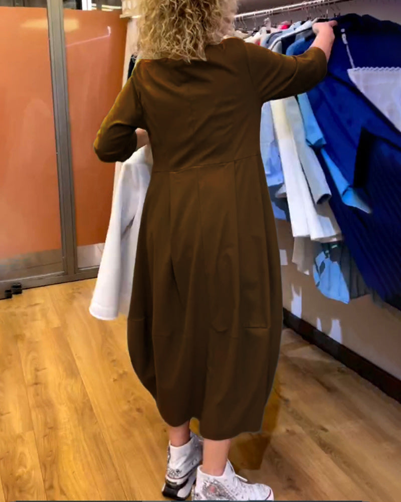 Chantal™ | Elegantne Kleit Ümmarguse Kaelusega