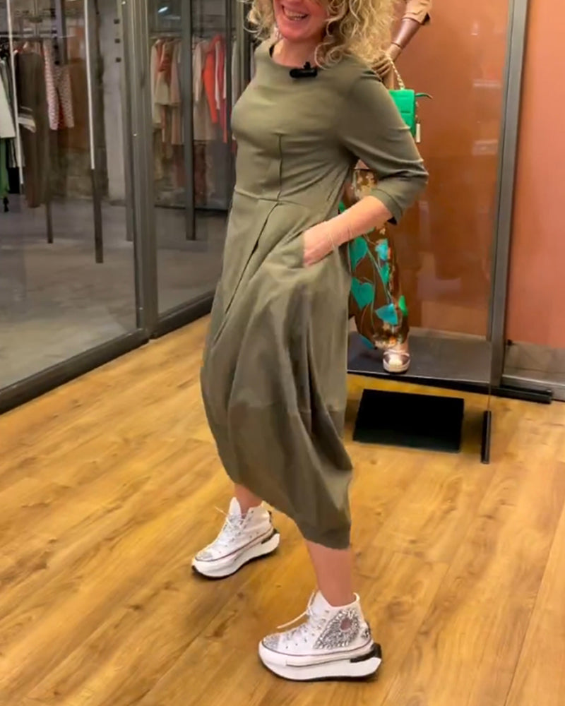 Chantal™ | Elegantne Kleit Ümmarguse Kaelusega