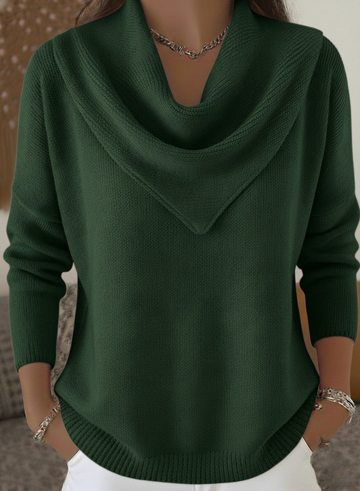 Amber™ | Naiste Sviiter Elegantse Kolmnurkse Kaelusega