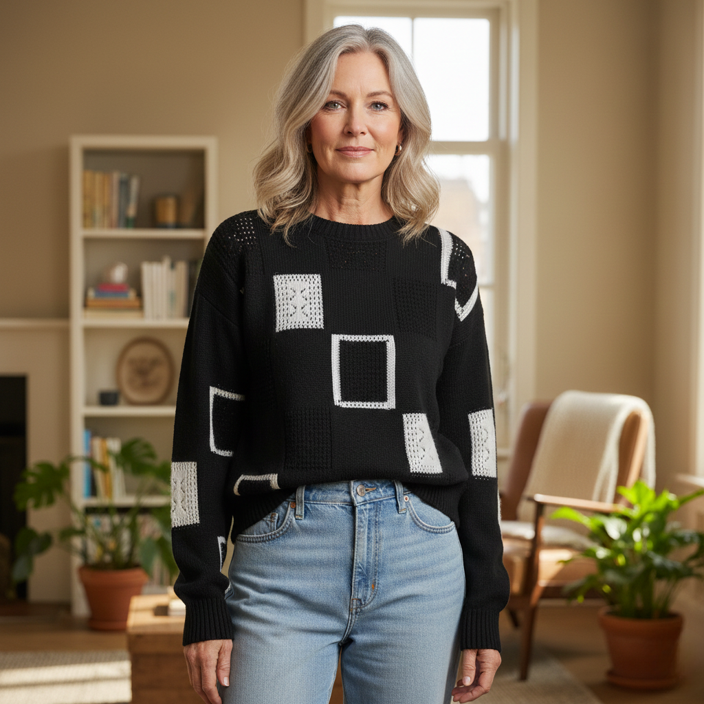 Carla™ | Šikk sviiter geomeetriliste mustritega